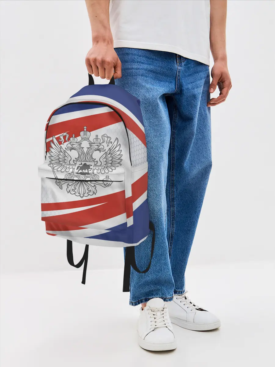Рюкзак джинсовый / Герб России