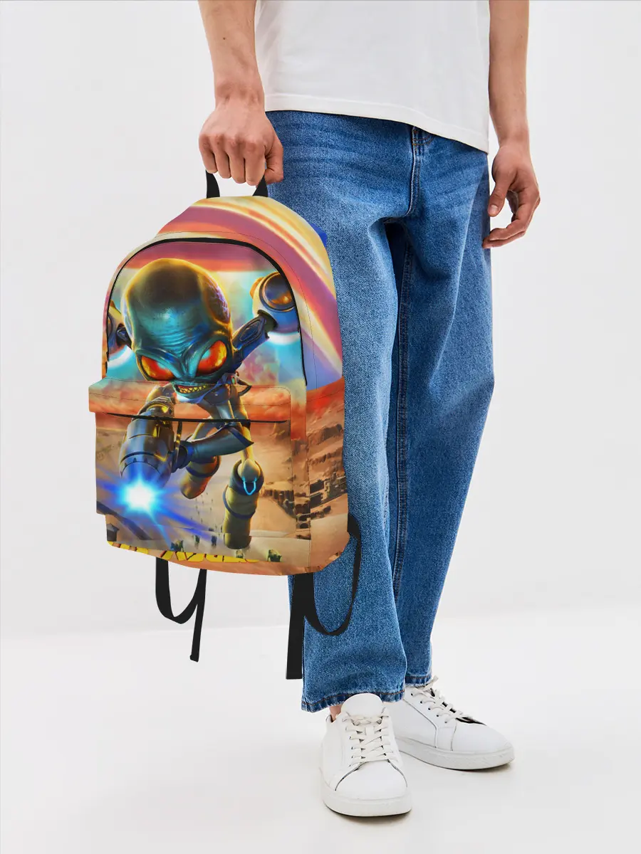 Рюкзак джинсовый / Destroy all Aliens