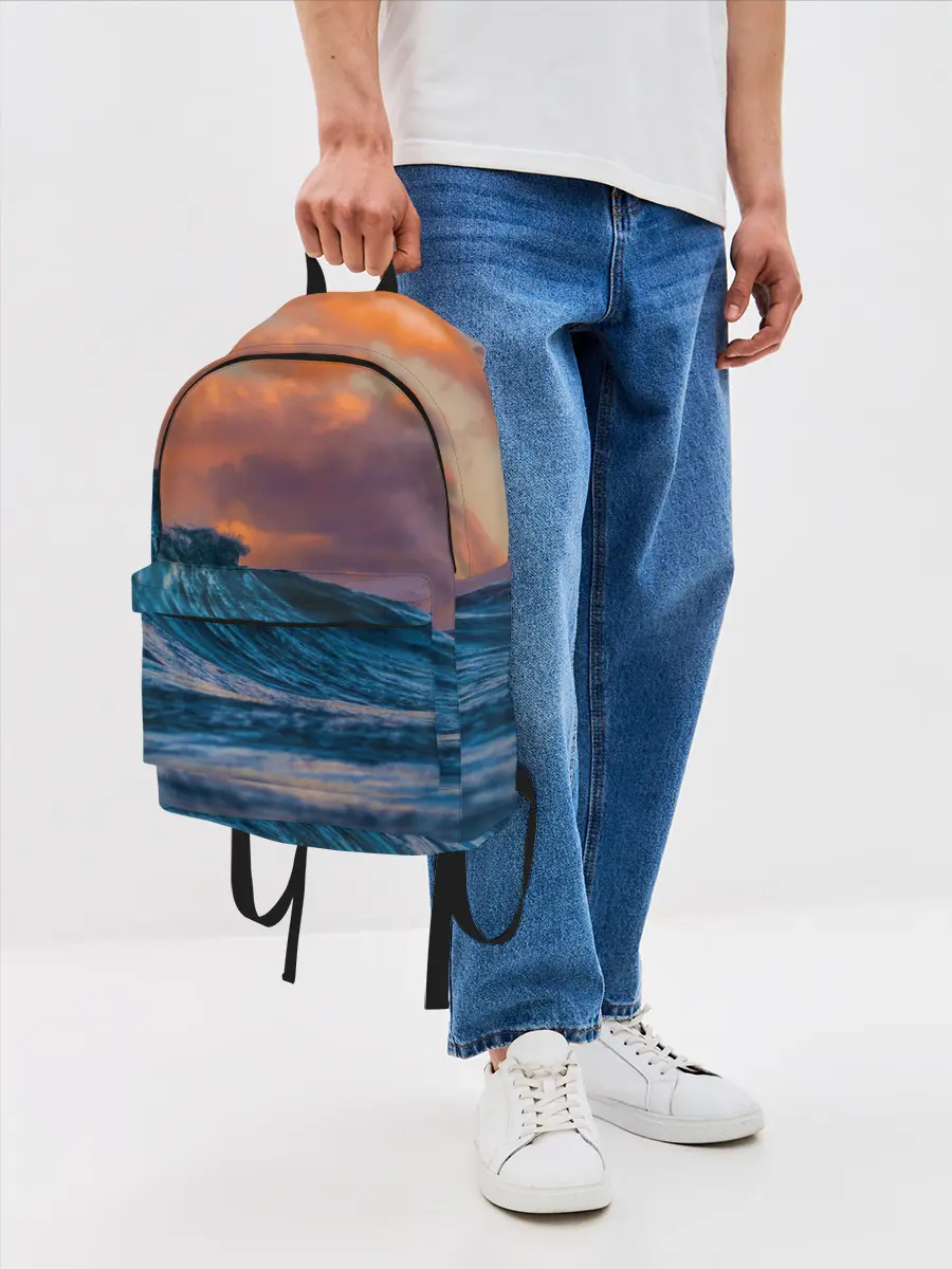 Рюкзак джинсовый / Закат над волной