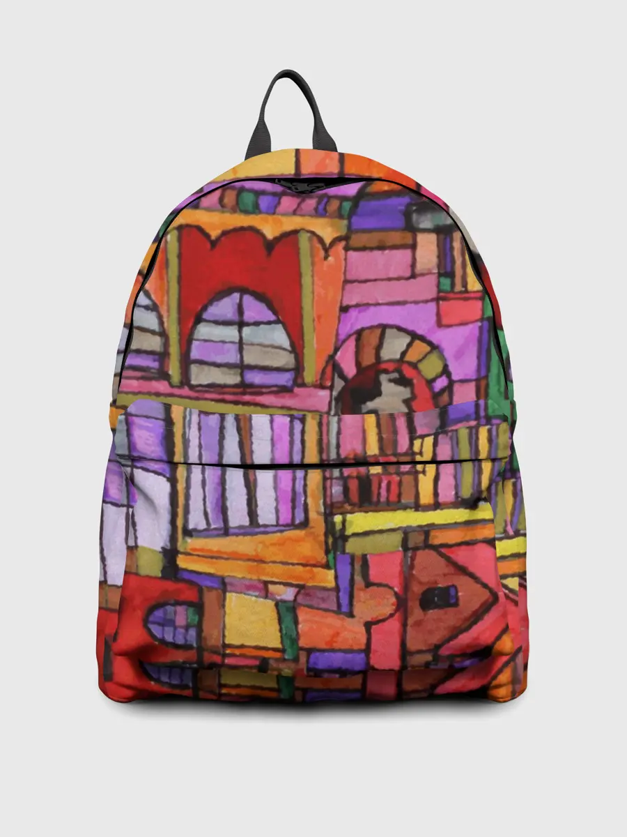 Рюкзак джинсовый / Скетч большого города