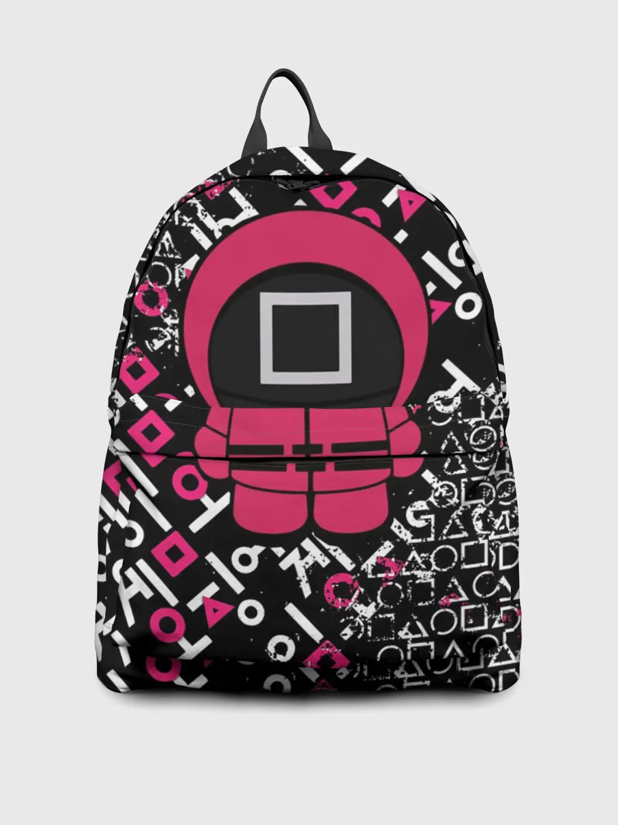 Рюкзак джинсовый / ИГРА В КАЛЬМАРА СТРАЖ КВАДРАТ | SQUID GAME