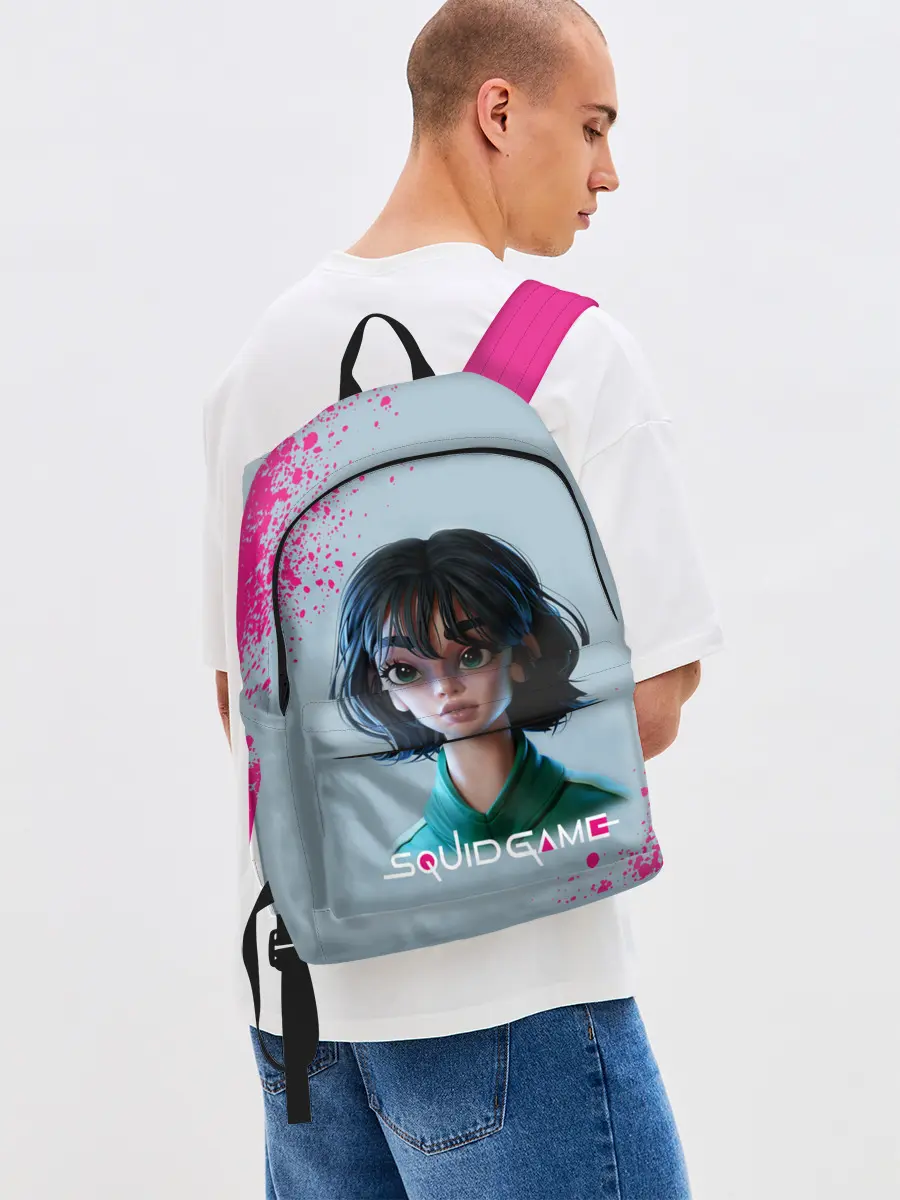 Рюкзак джинсовый / 067 | Розовые брызги