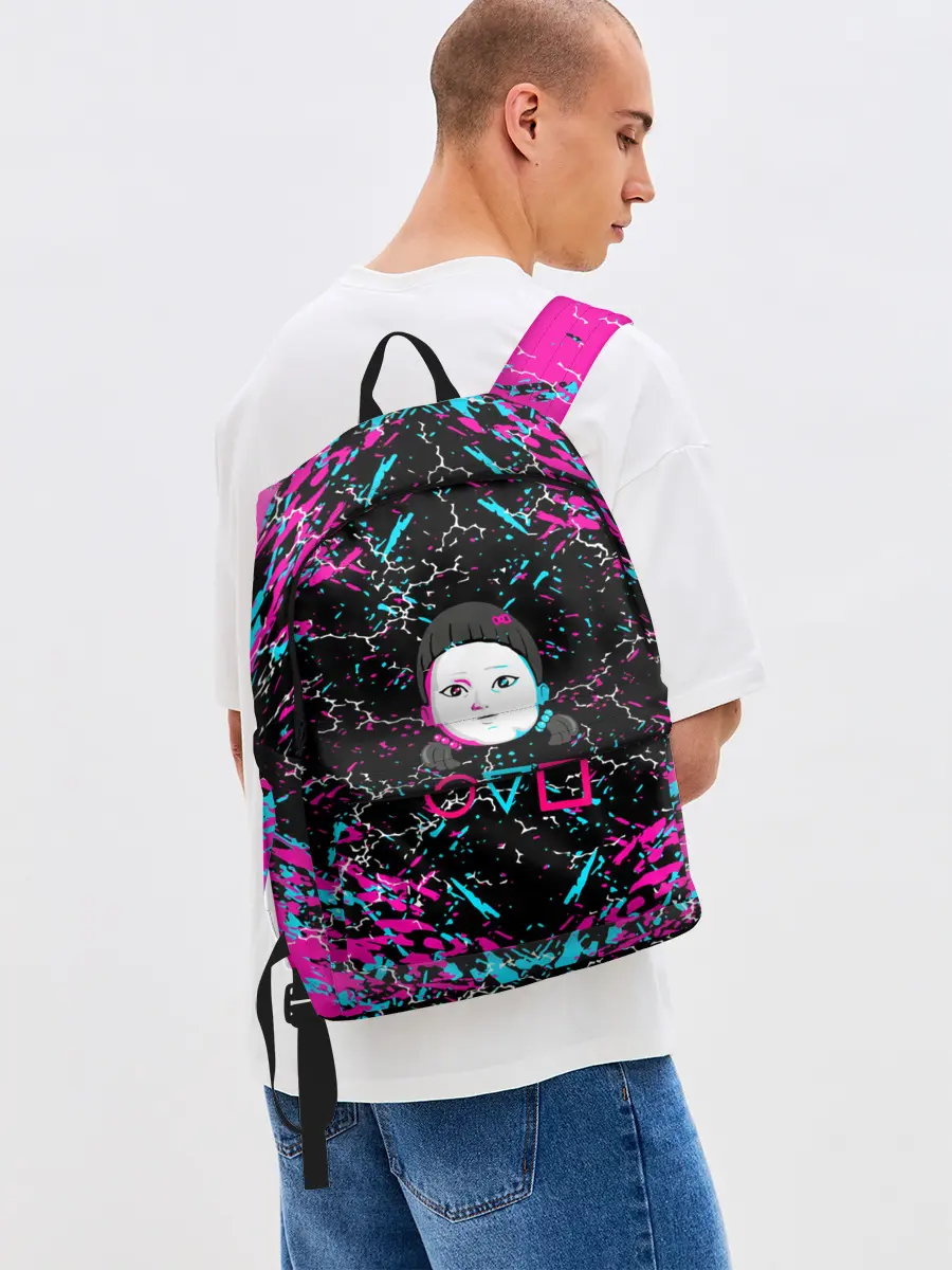 Рюкзак джинсовый / SQUID GAME | ИГРА В КАЛЬМАРА | КУКЛА.