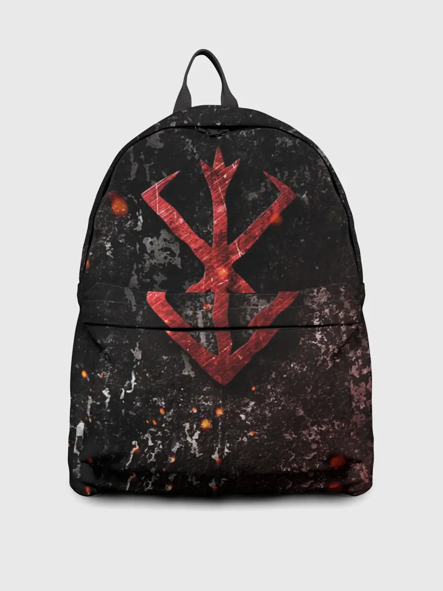 Рюкзак джинсовый / BERSERK LOGO GRUNGE RED