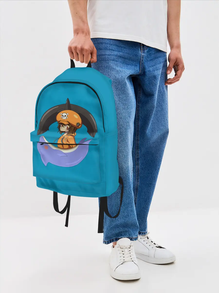 Рюкзак джинсовый / Мэй с дельфином