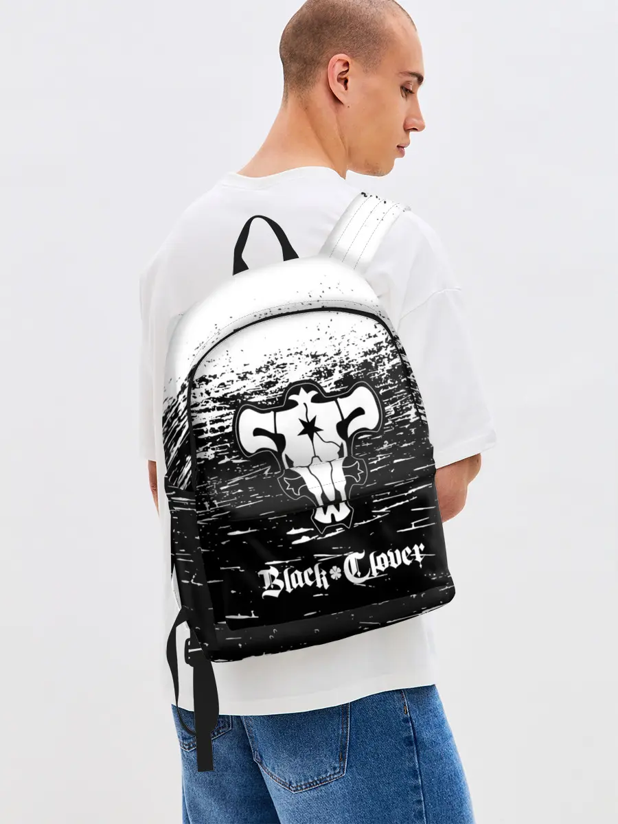 Рюкзак джинсовый / Чёрный клевер: Бык.