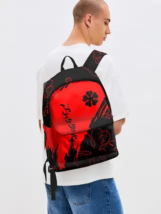 Рюкзак джинсовый / Чёрный клевер: Black clover.