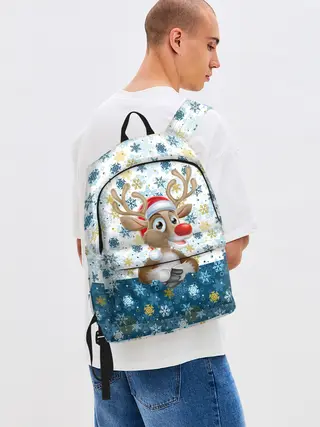 Рюкзак джинсовый / Весёлый Оленёнок