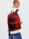 Рюкзак джинсовый / BERSERK BLACK RED | БЕРСЕРК ПАТТЕРН