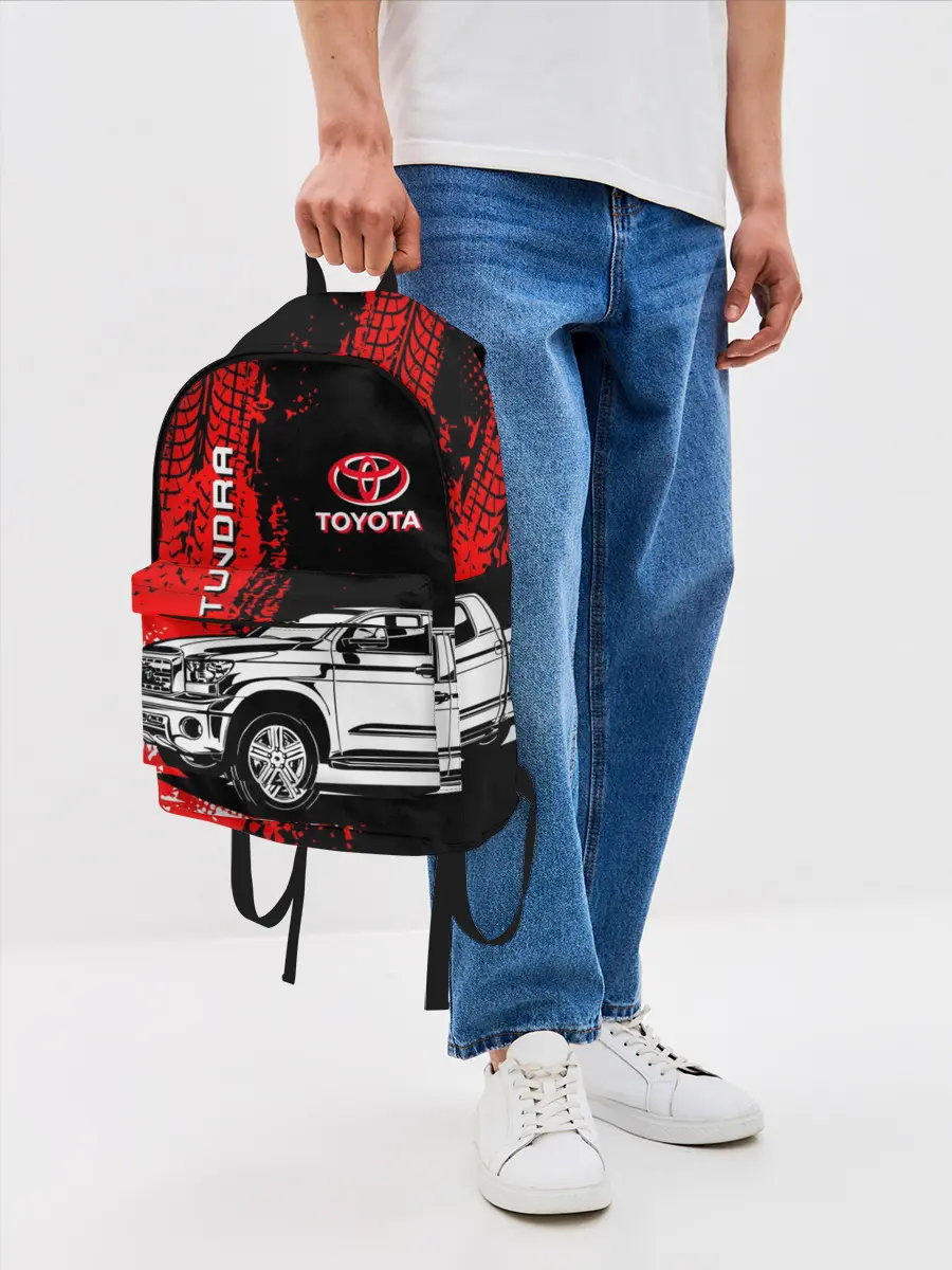 Рюкзак джинсовый / Тойота Тундра следы шин