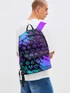Рюкзак джинсовый / GENSHIN NEON PATTERN SYMBOL / НЕОН ЭМБЛЕМЫ