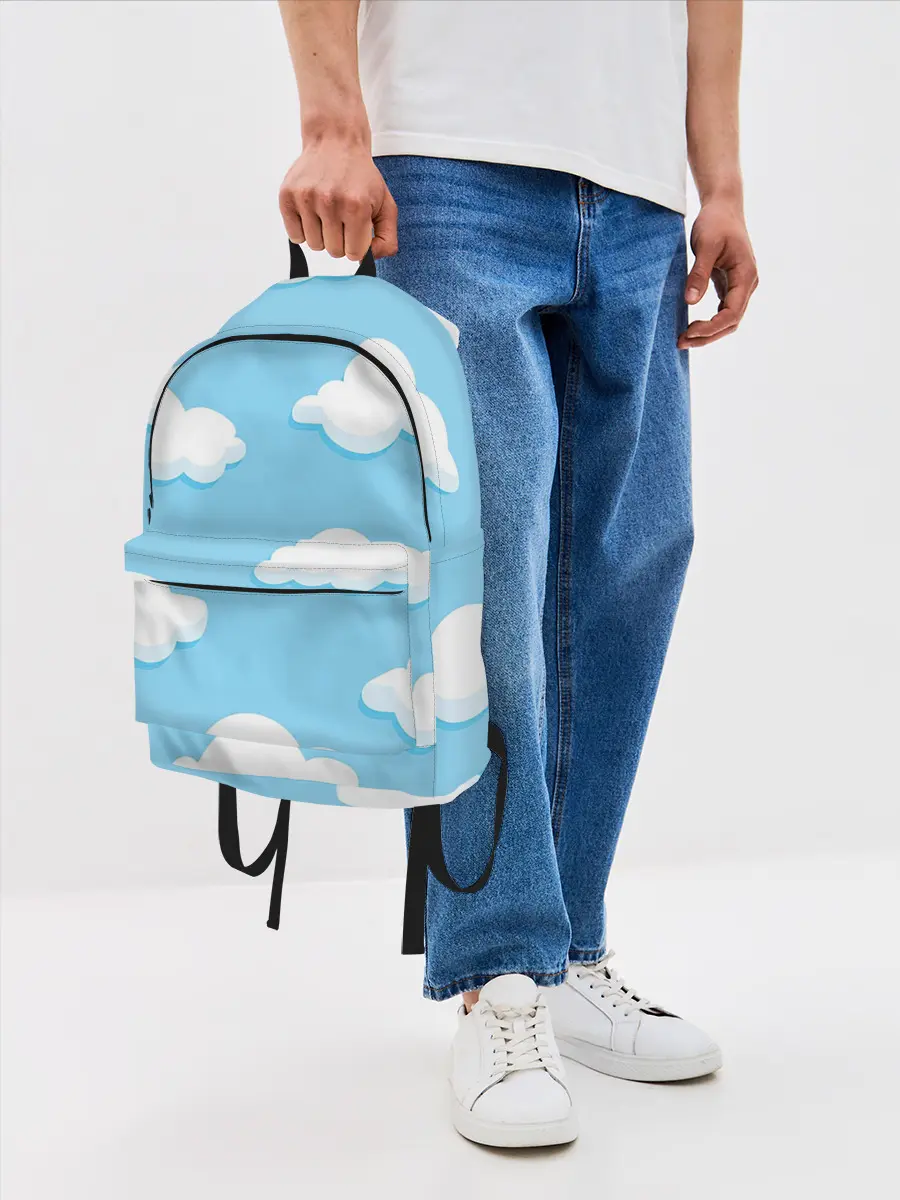 Рюкзак джинсовый / Белые облака
