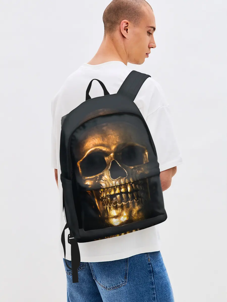 Рюкзак джинсовый / Gold Skull