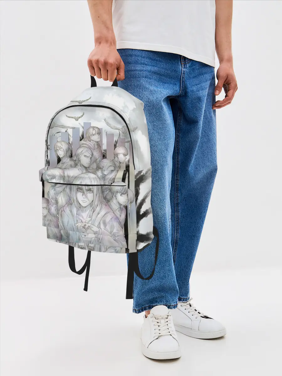 Рюкзак джинсовый / Эрен и Воины Парадиза