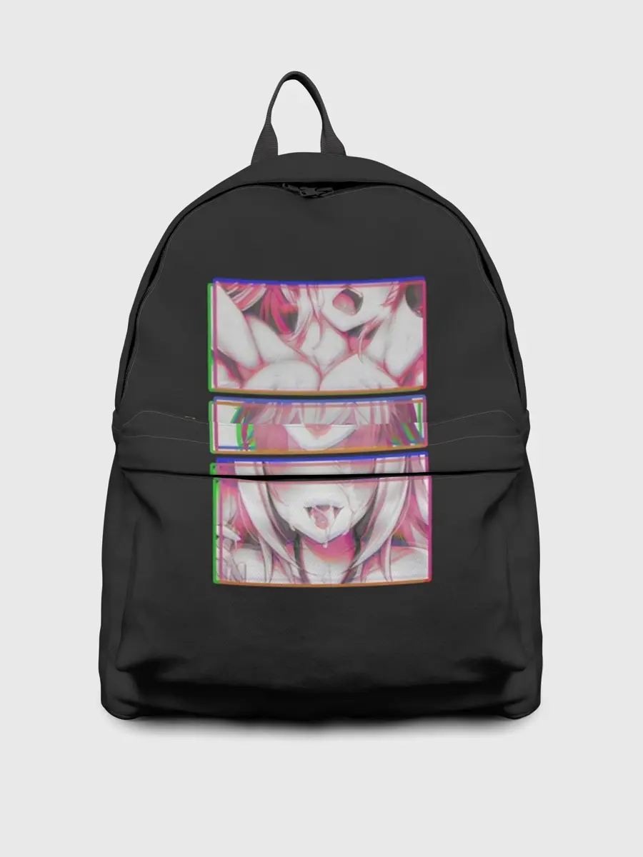 Рюкзак джинсовый / Ahegao девушка