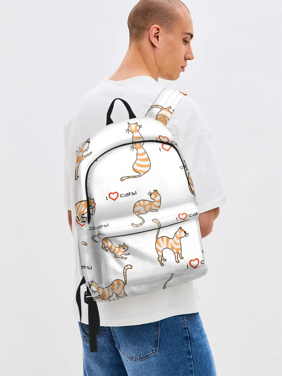 Рюкзак джинсовый / Кот - моя любовь