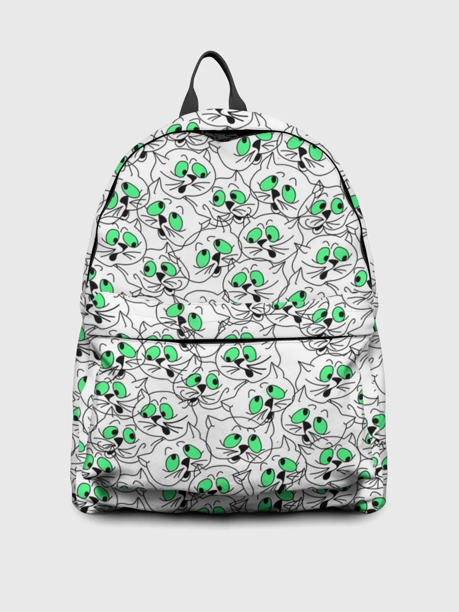 Рюкзак джинсовый / Веселые кошачьи глазки