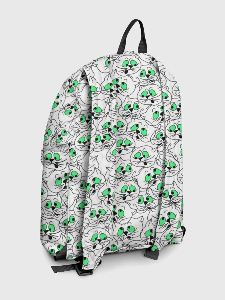 Рюкзак джинсовый / Веселые кошачьи глазки