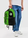 Рюкзак джинсовый / SKODA черно-зеленый