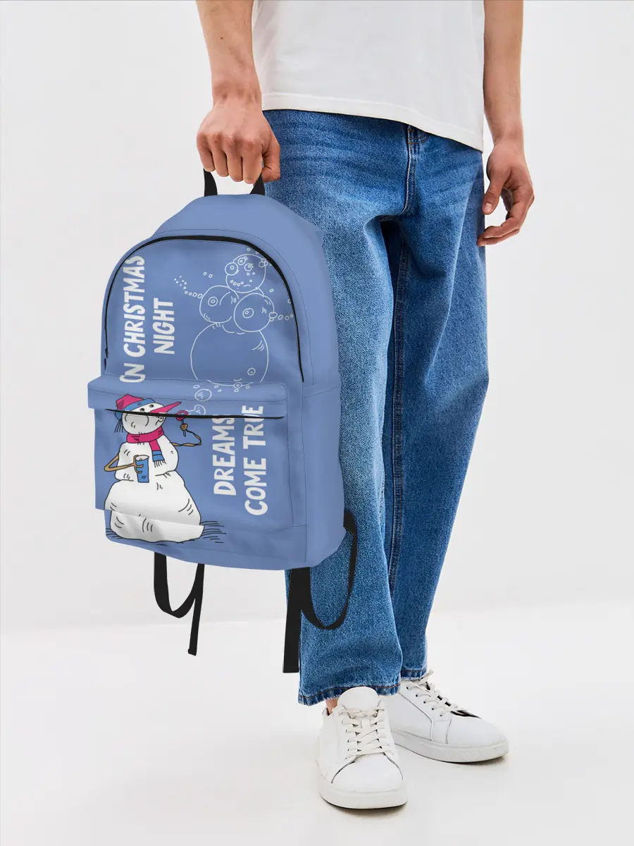 Рюкзак джинсовый / На Рождество сбываются мечты