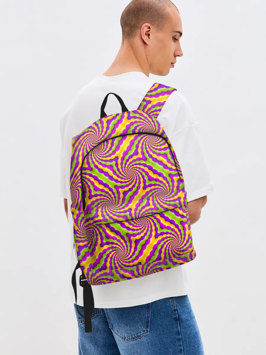 Рюкзак джинсовый / Красочная иллюзия вращения