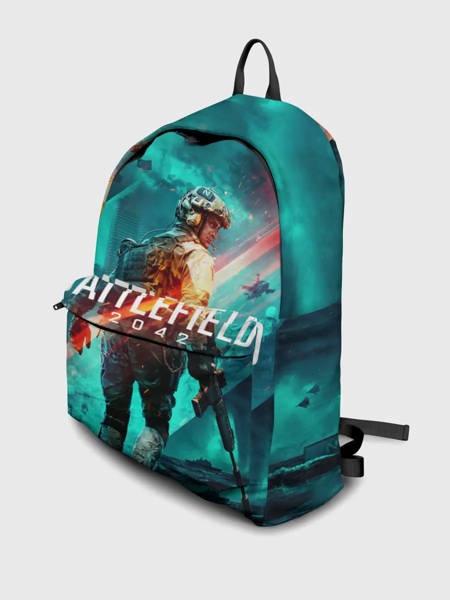 Рюкзак джинсовый / Battlefield 2042 игровой арт