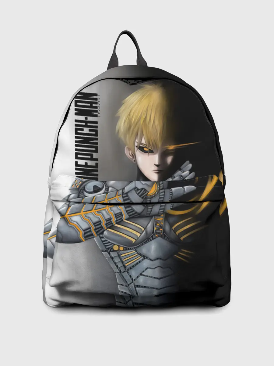 Рюкзак джинсовый / Металлическое тело Геноса One Punch-Man