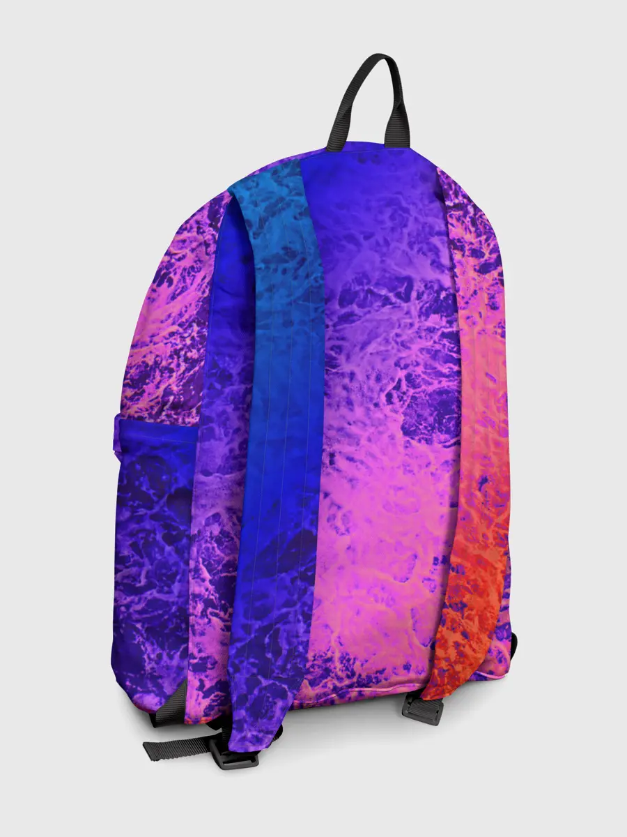 Рюкзак джинсовый / Абстрактный пурпурно-синий