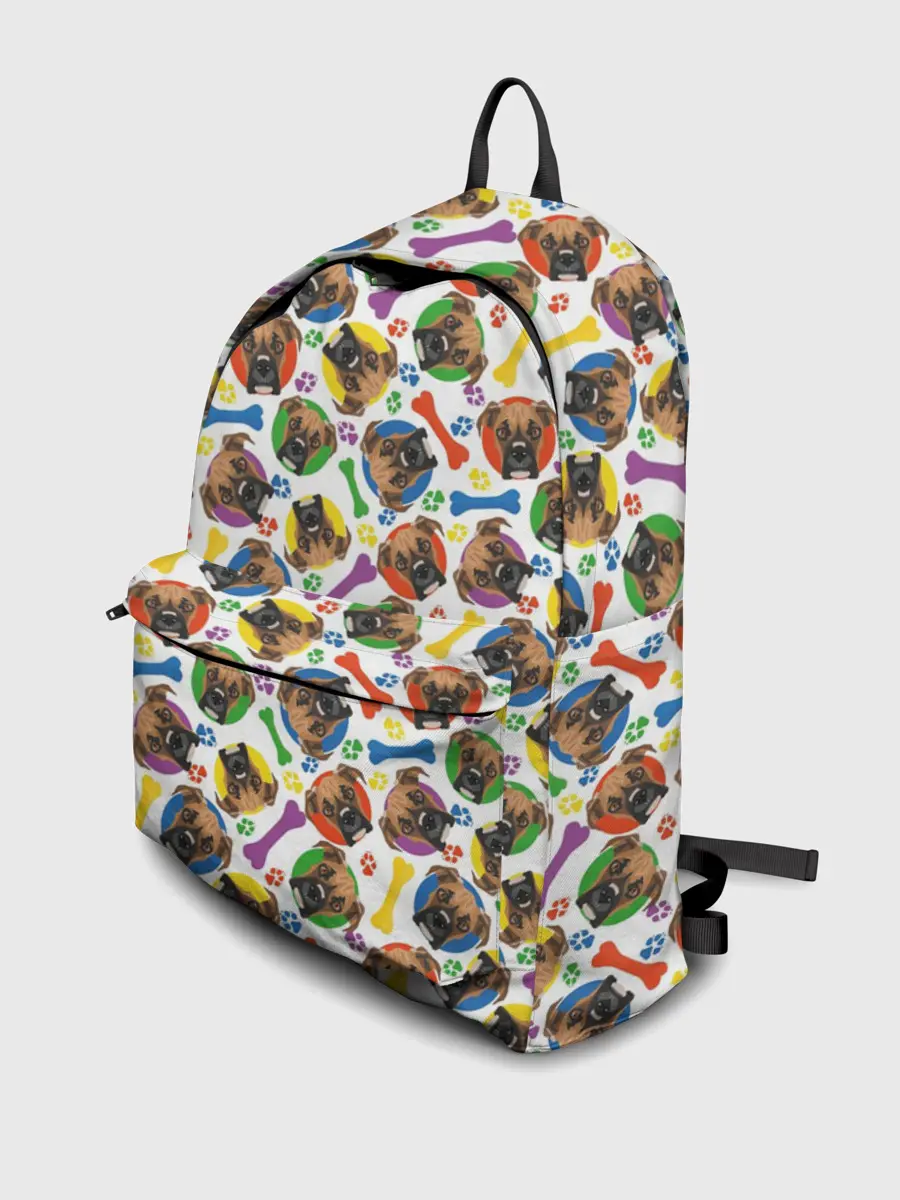 Рюкзак джинсовый / Немецкий Боксёр