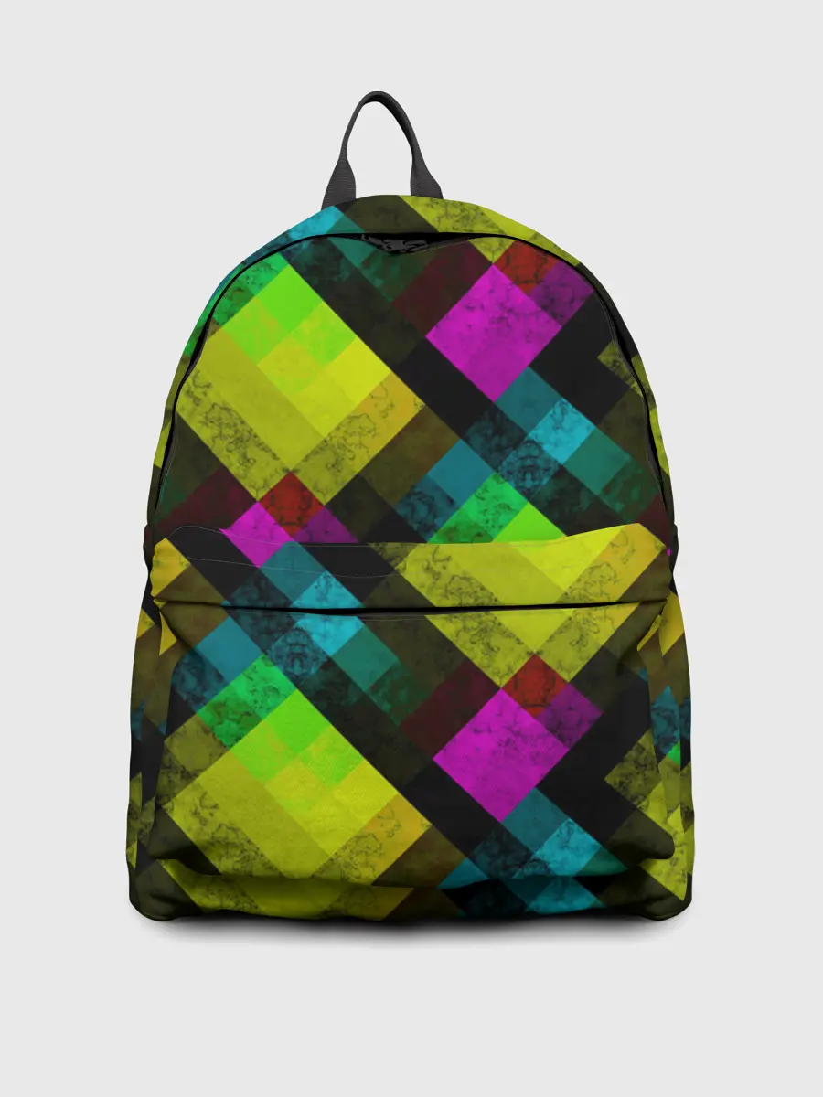 Рюкзак джинсовый / Абстрактный разноцветный узор