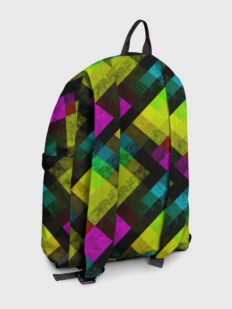 Рюкзак джинсовый / Абстрактный разноцветный узор