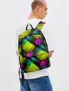Рюкзак джинсовый / Абстрактный разноцветный узор