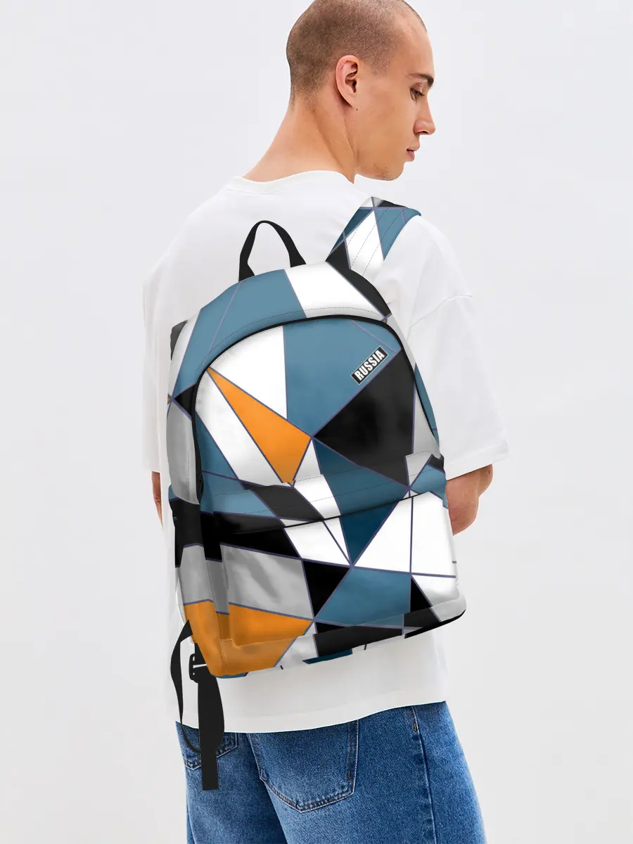 Рюкзак джинсовый / Геометрический узор