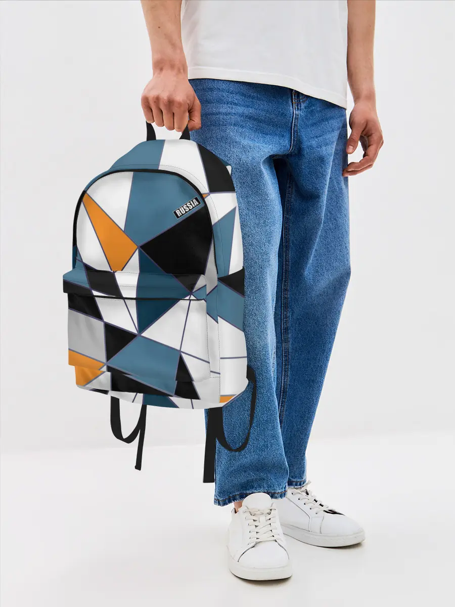Рюкзак джинсовый / Геометрический узор