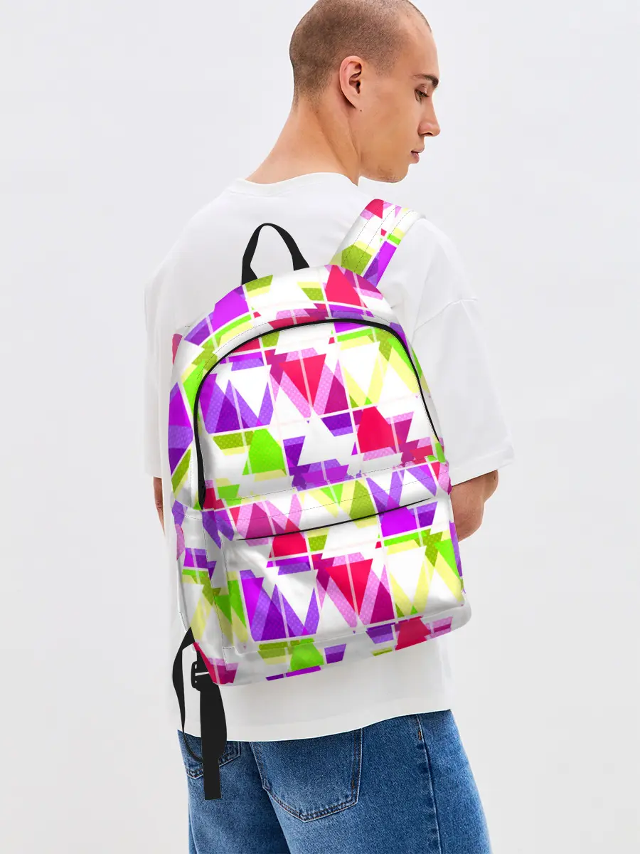 Рюкзак джинсовый / Абстрактный яркий узор