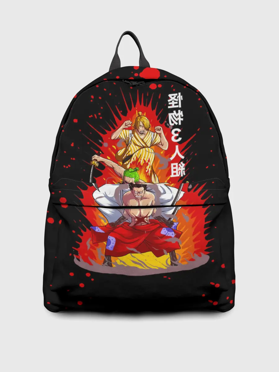 Рюкзак джинсовый / Санджи, Зоро и Луффи One Piece