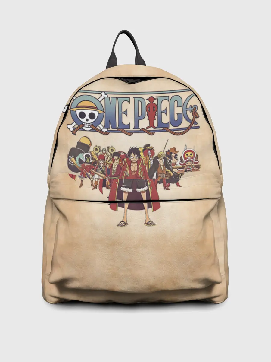 Рюкзак джинсовый / Персонажи One Piece. Большой куш