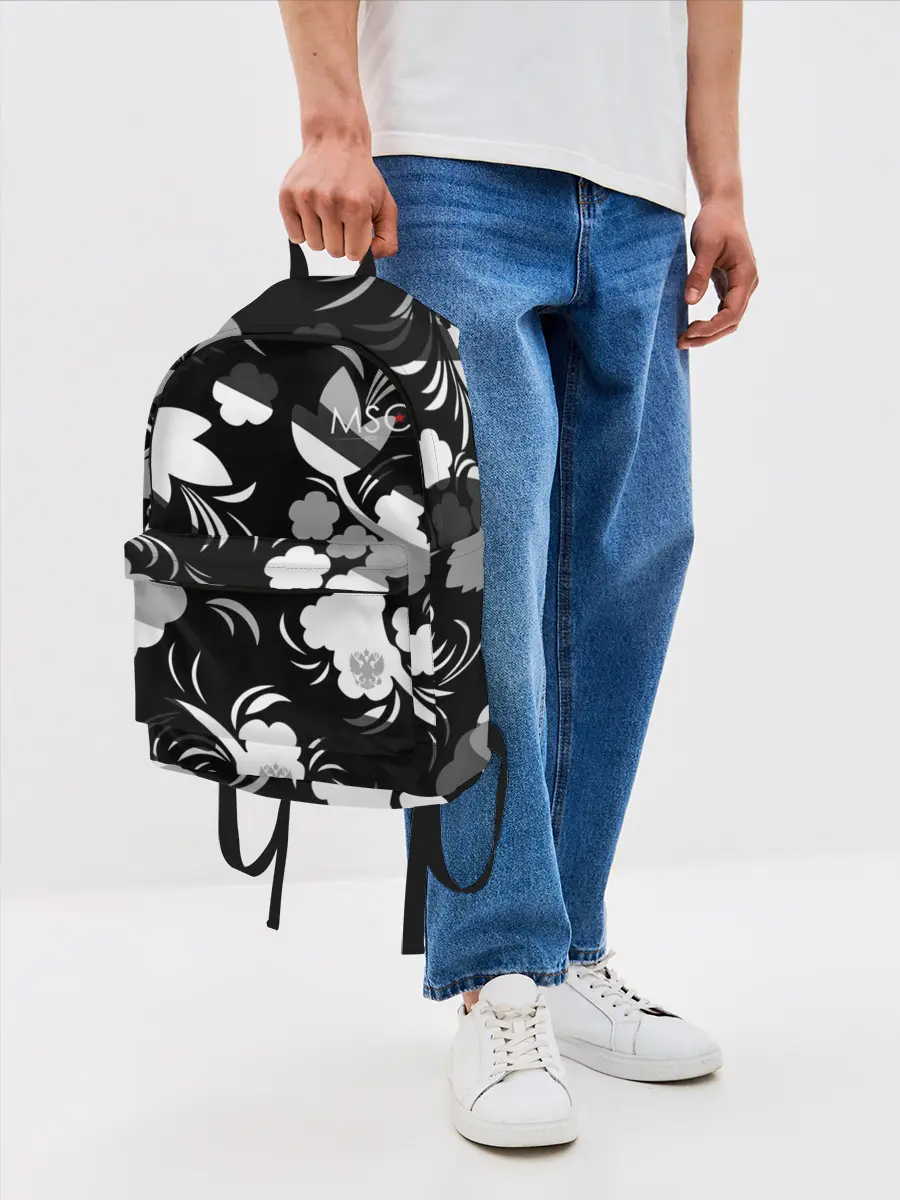 Рюкзак джинсовый / Russia | Камуфляж белый