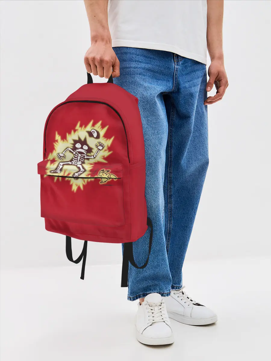 Рюкзак джинсовый / Знакомство с Пикачу