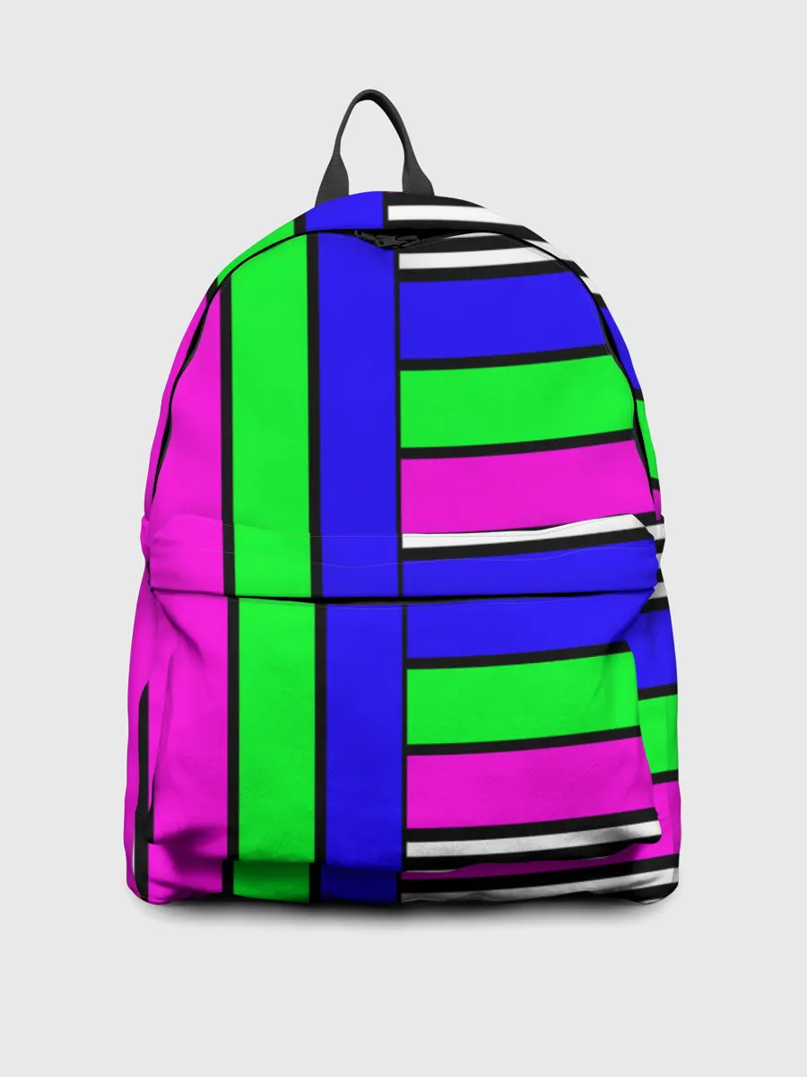 Рюкзак джинсовый / Полосатый яркий летний узор