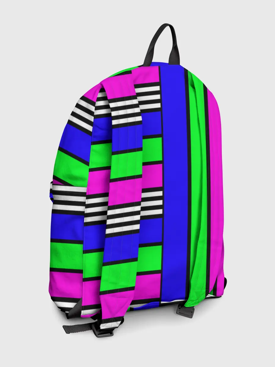 Рюкзак джинсовый / Полосатый яркий летний узор