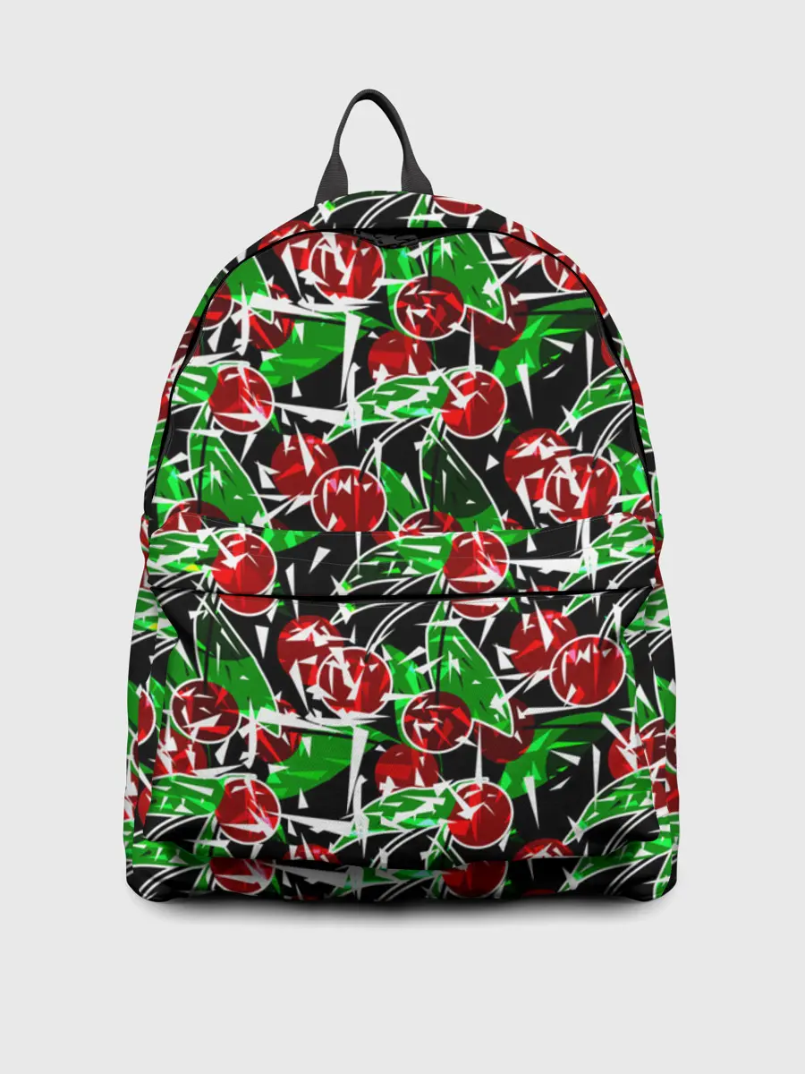 Рюкзак джинсовый / Абстрактный узор спелая вишня