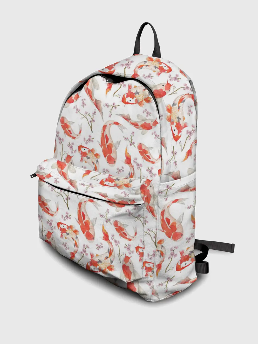 Рюкзак джинсовый / Радужные карпы