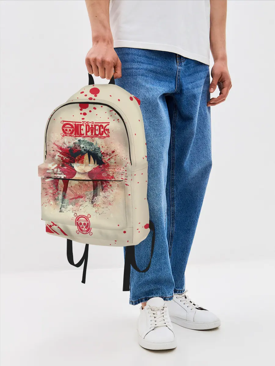 Рюкзак джинсовый / Луффи One Piece. Большой куш