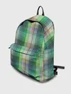 Рюкзак джинсовый / Зеленый клетчатый узор