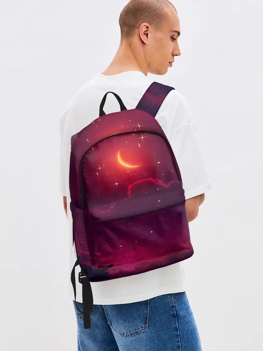 Рюкзак джинсовый / СКАЗОЧНАЯ НОЧЬ 2 КРАСНЫЙ