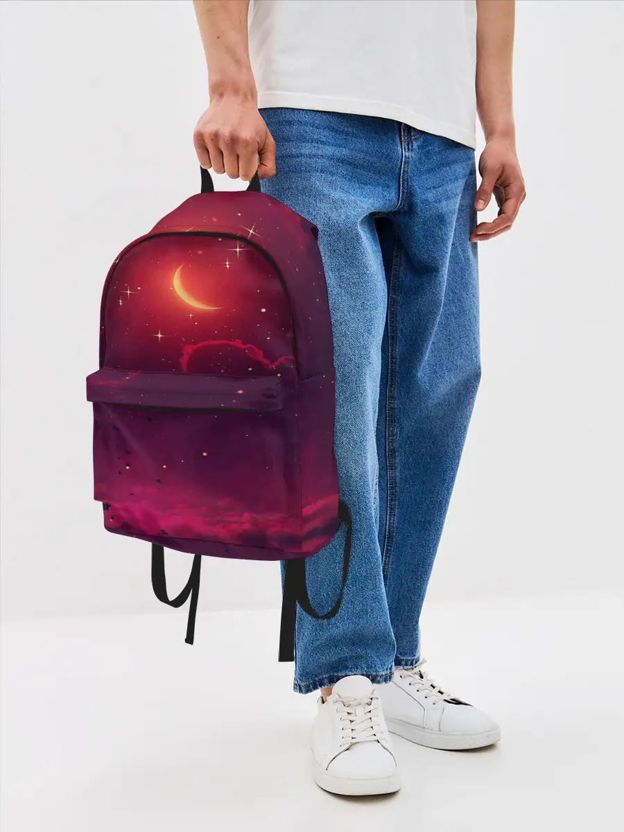 Рюкзак джинсовый / СКАЗОЧНАЯ НОЧЬ 2 КРАСНЫЙ