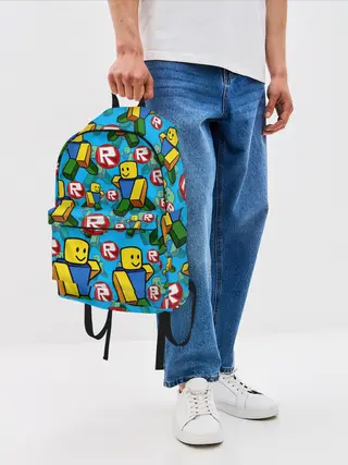 Рюкзак джинсовый / ROBLOX / РОБЛОКС / NOOB / НУБ