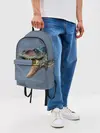 Рюкзак джинсовый / Хищный динозавр | Dino