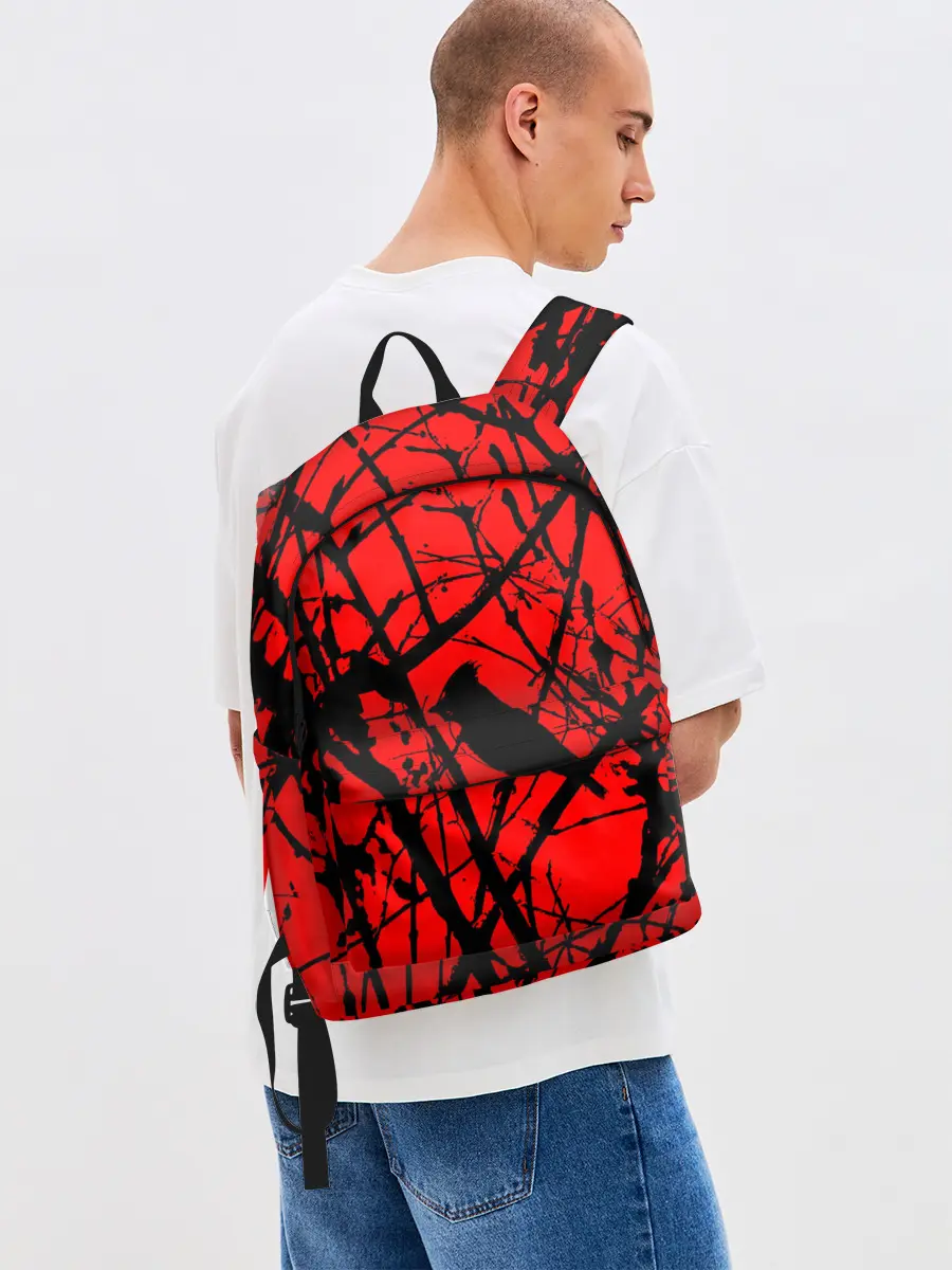 Рюкзак джинсовый / Хоррор Мрачный лес